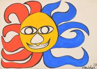 Alexander Calder Gouache Painting, Sun - Sold for $112,500 on 04-23-2022 (Lot 49).jpg